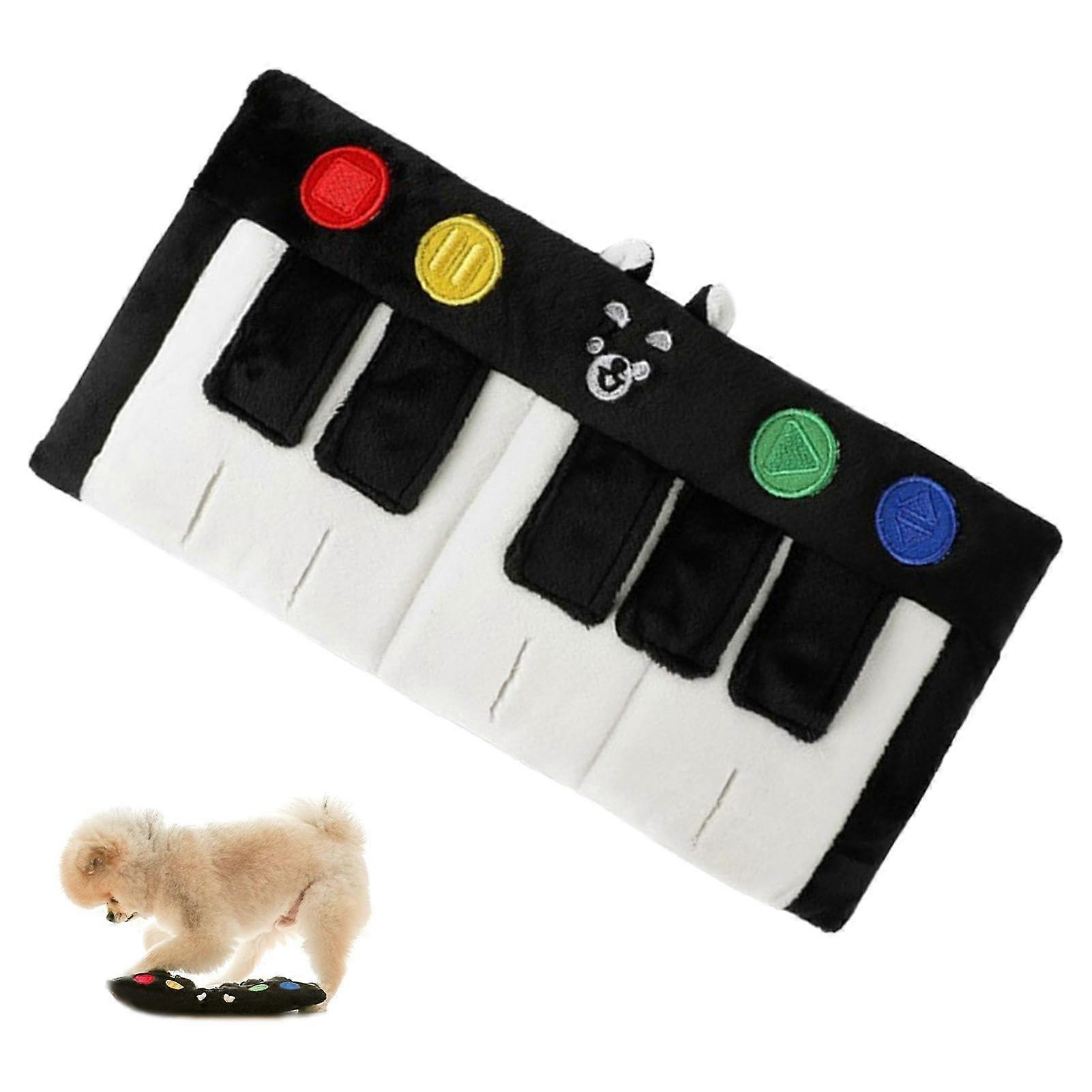Plush Dog Toy Snuffle Mat For Dogs Piano Design Squeaky Soft Activity Mat
