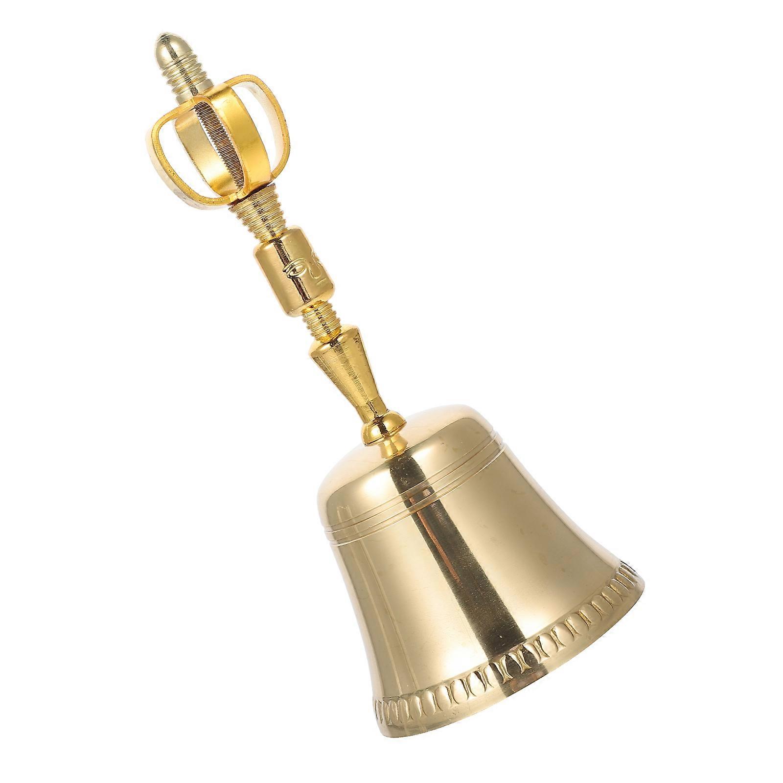 Copper Handbell Buddha Bell for Ancestral Hall Decor 2Pcs Set