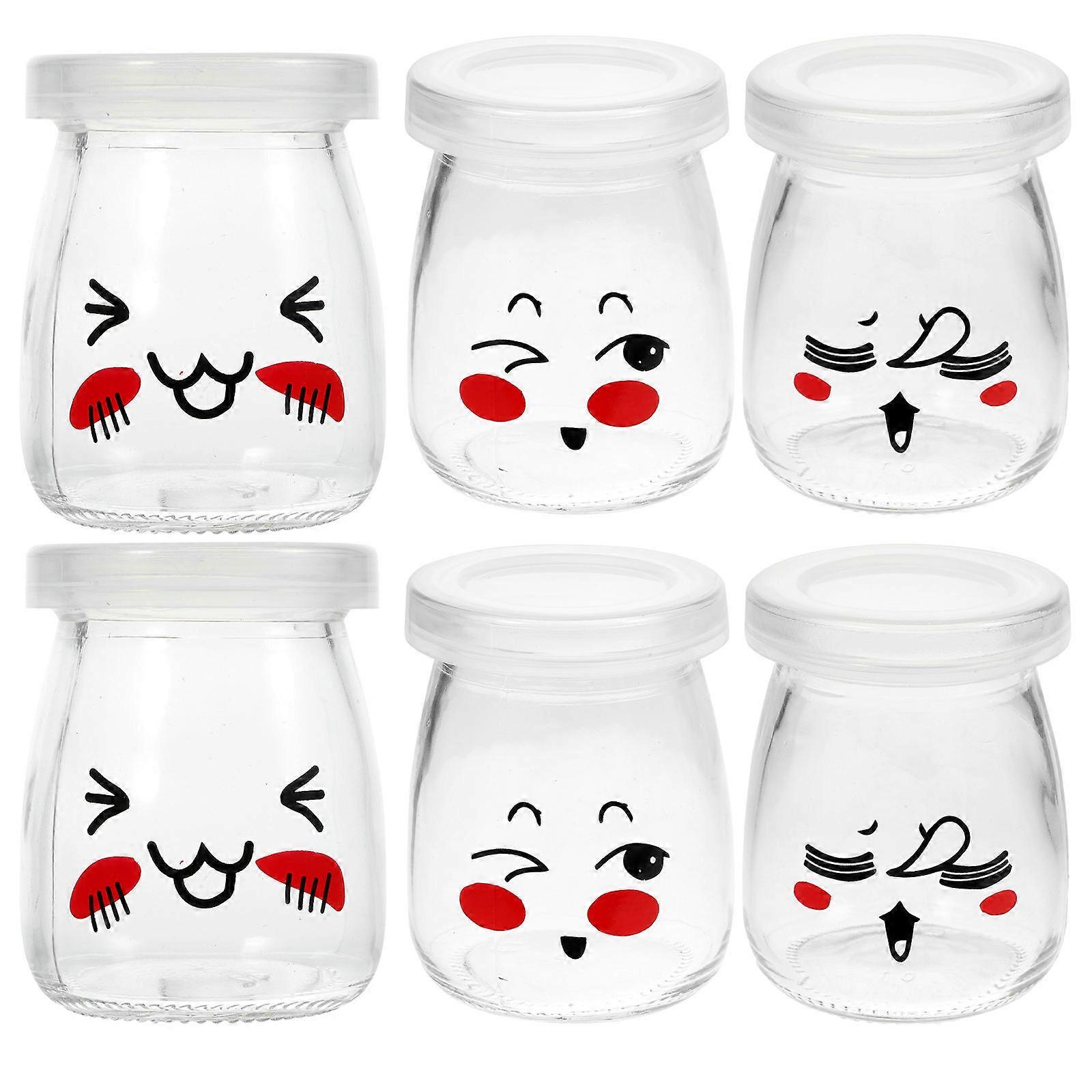 Food Storage Bottles Glass for Storage Use 18Pcs Transparent Pudding Jars