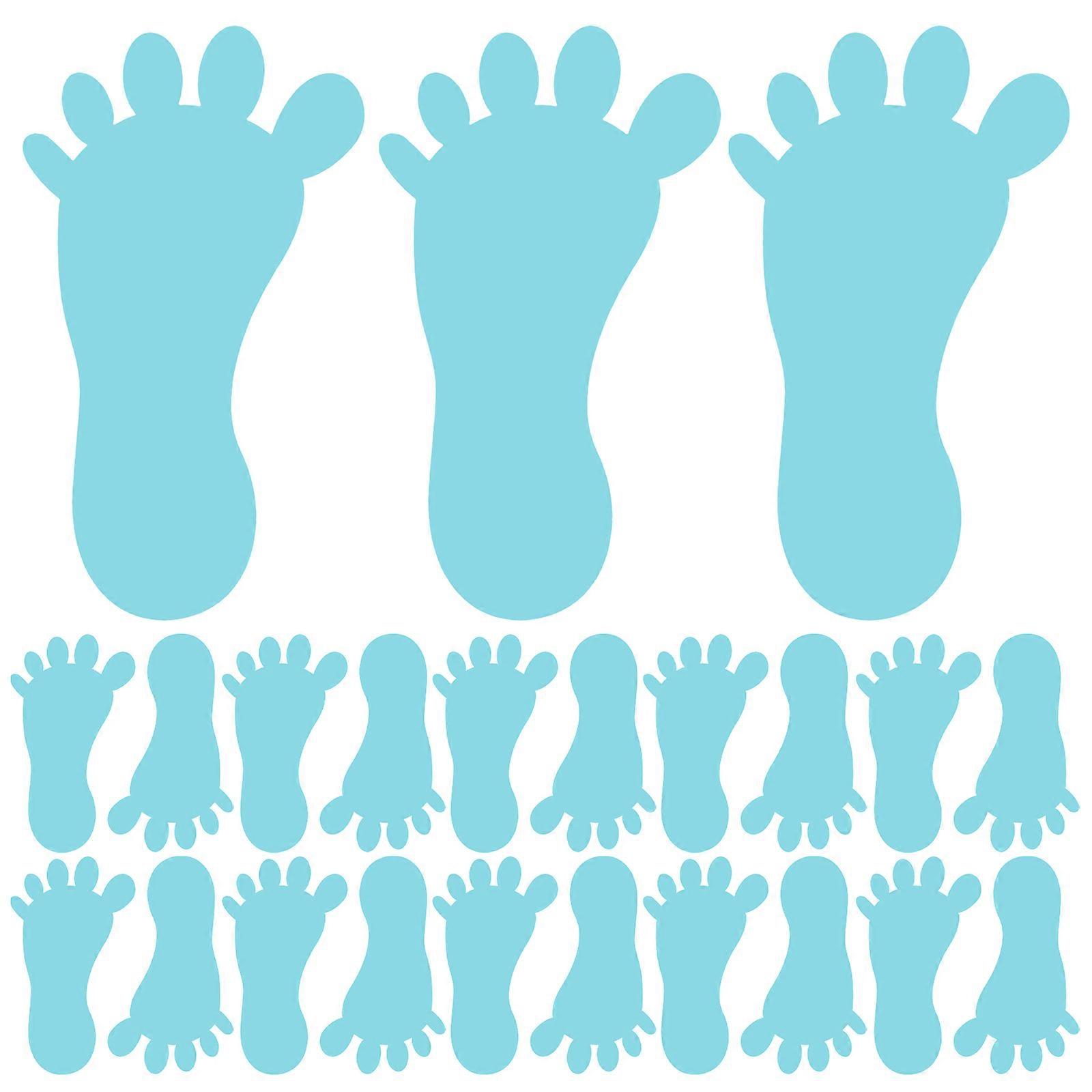 Removable Small Feet Shape Sticker Wall Decal for Decoration 96Pcs