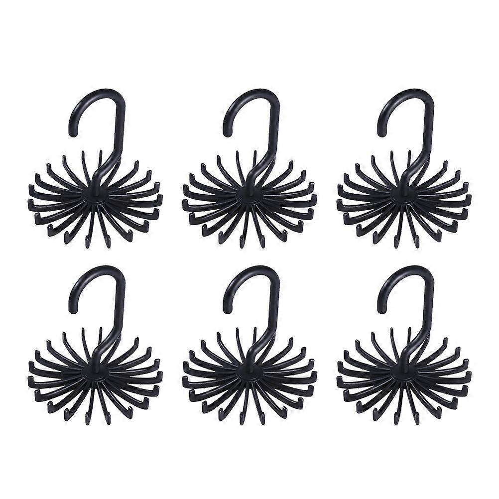 Non Slip Tie Hanger Rotating Rack for Hanging Ties 18Pcs Black Set