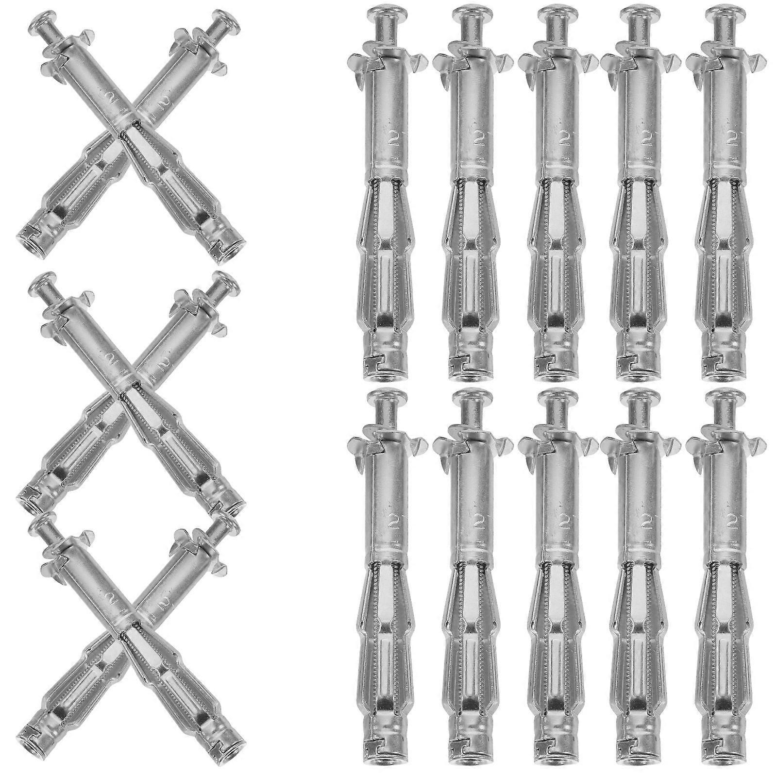 Silver Expansion Nuts Hollow Door Anchor for Door Fixing 20Sets
