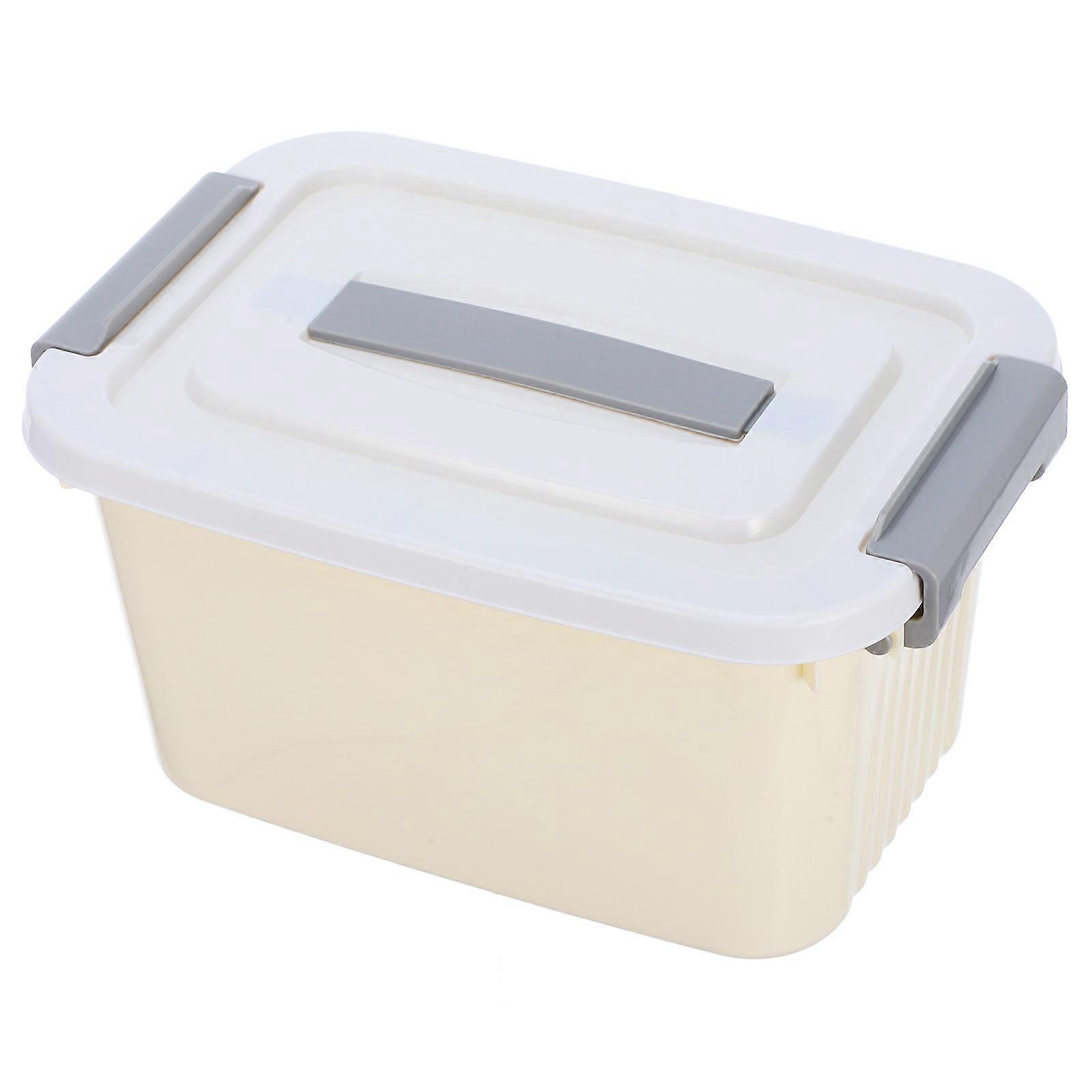 Plastic Storage Container with Lid for Desktop Organization 3Pcs Pack