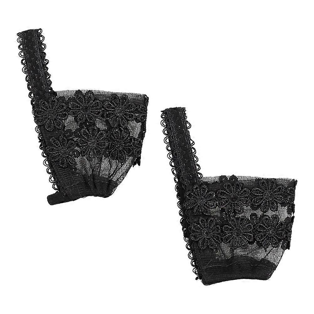 Anti-Slip Shoe Straps for High Heels 2Pairs Lace Fixed Shoelaces Black