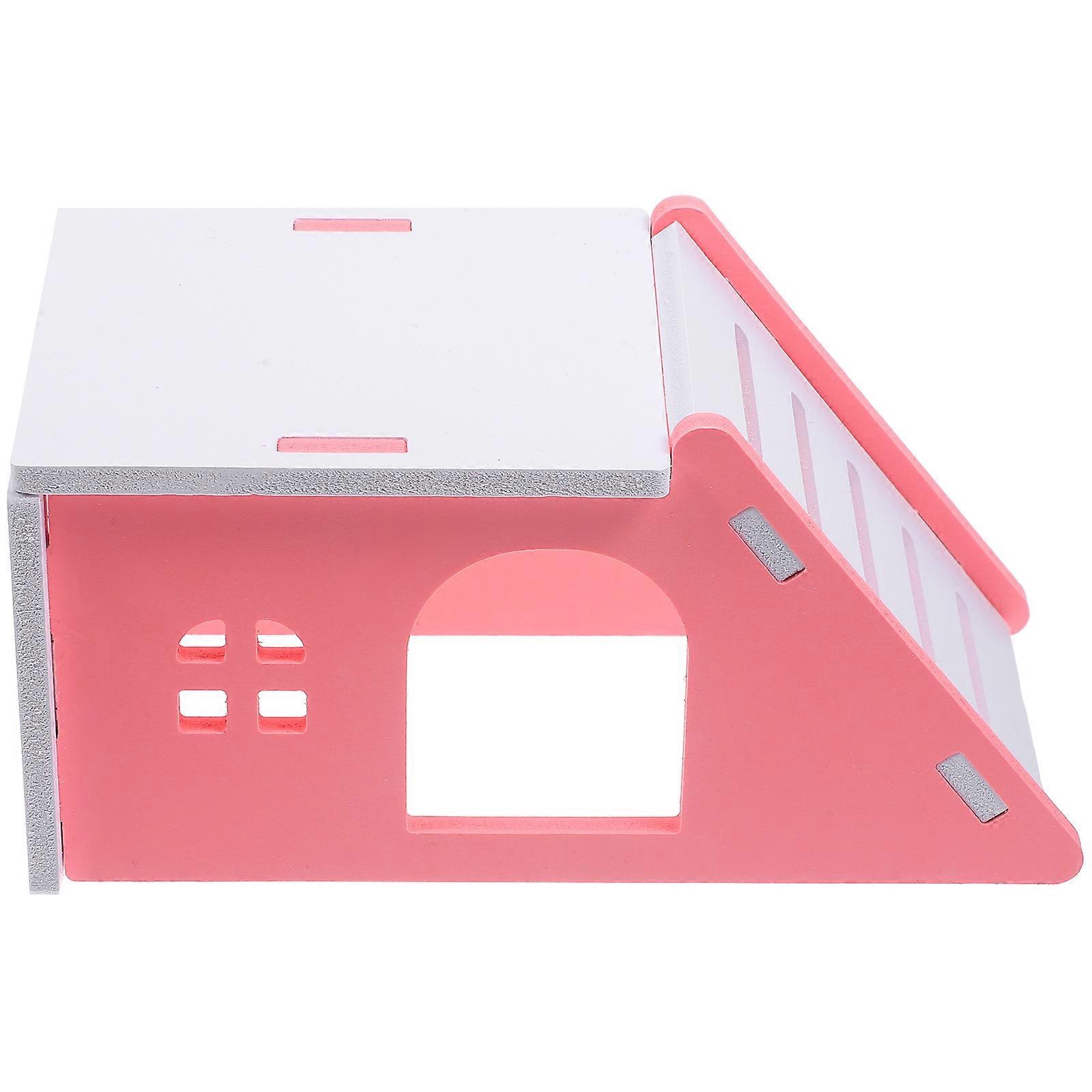 Durable Hamster Hideout House for Small Pets PVC 4Pcs Pink