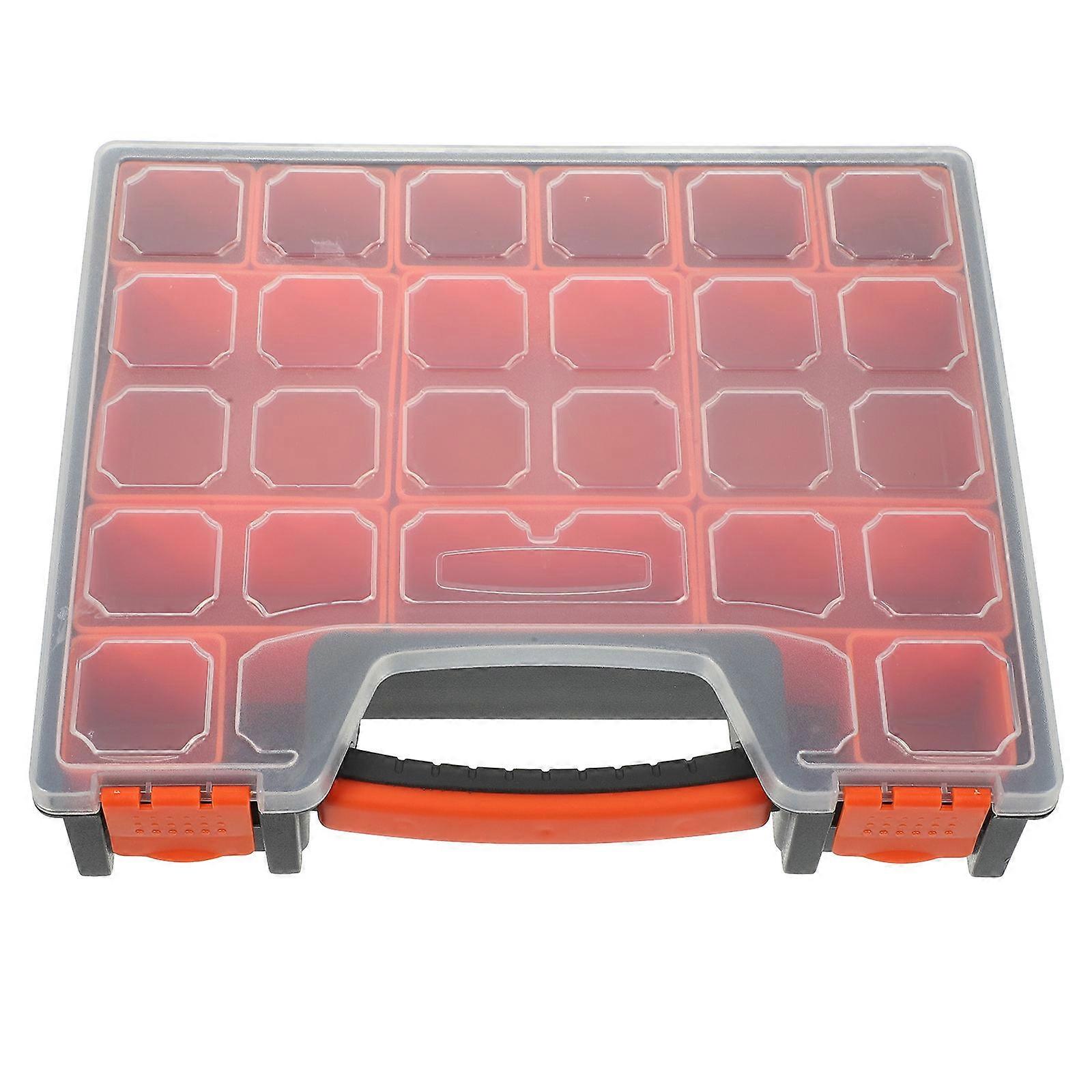 Plastic Compartment Storage Container Hardware Organizer for Storage 2Pcs