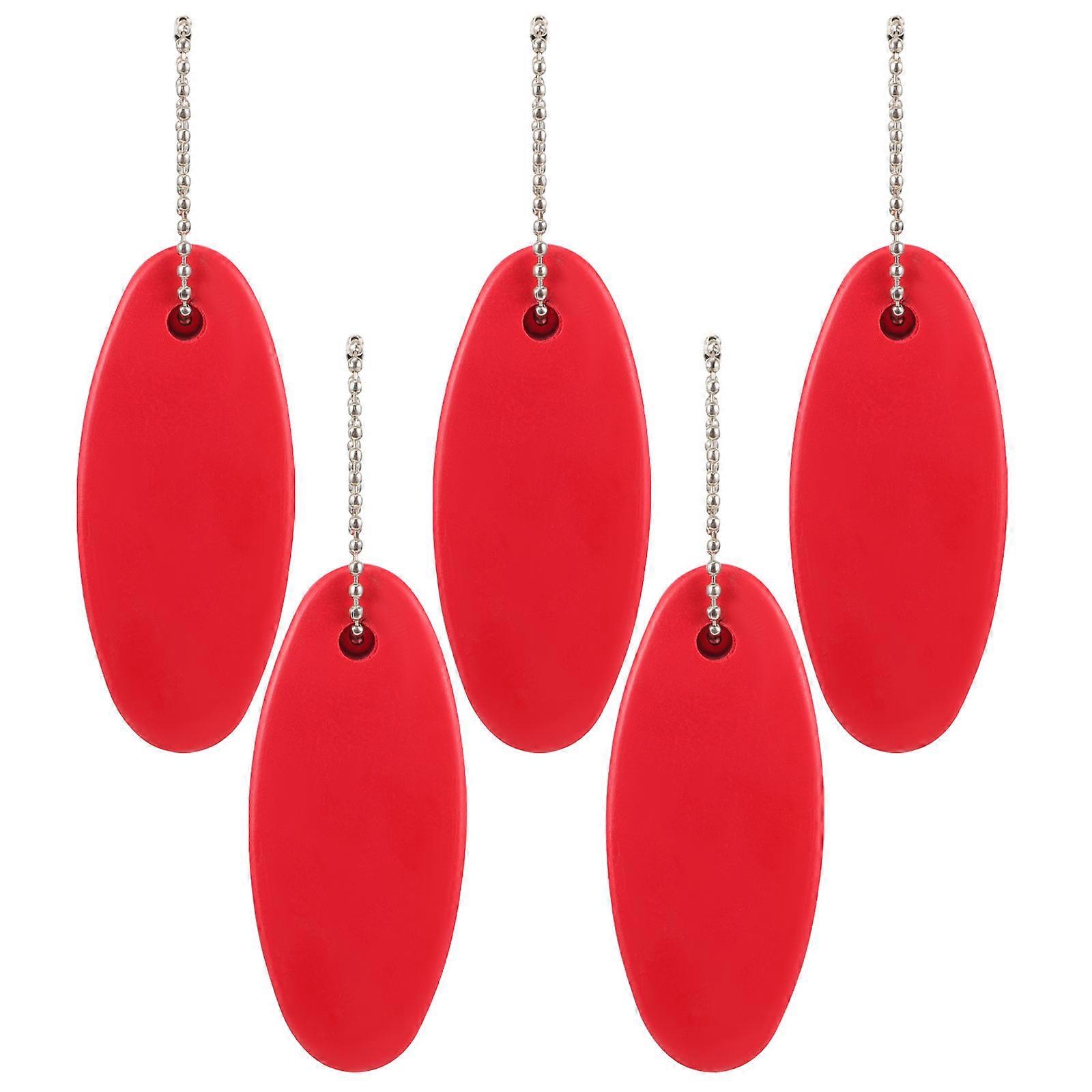 Red Floating Keychains PU Key Holders for Surfing 30 Pieces