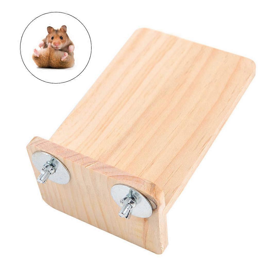 Jump Board Wooden Platform for Small Pet Use Cage Perch for Rodents