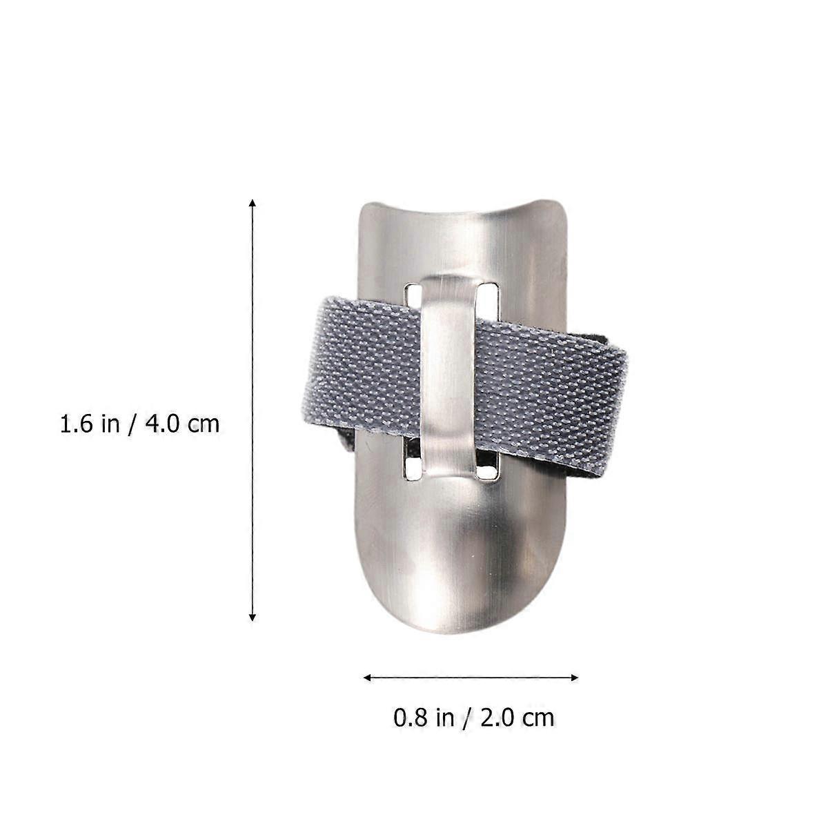 Strumento di protezione per le dita in acciaio inossidabile, regolabile, 2 pezzi, per attività di cucina, argento