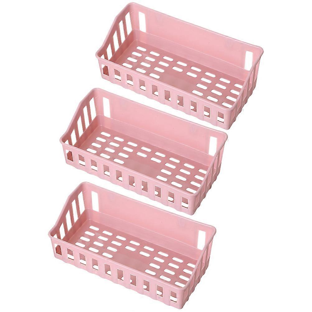 Storage Rack Plastic Wall Shelf for Storage 2Pcs One Set Pink