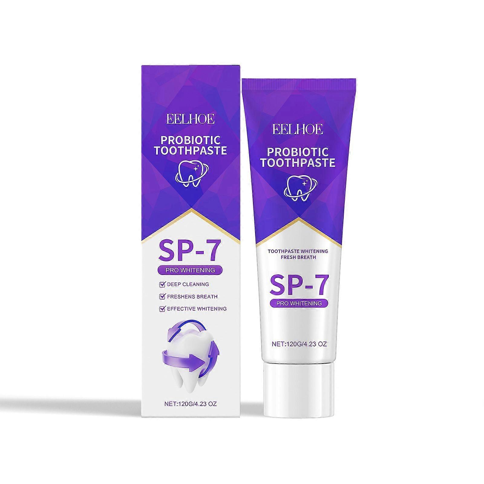 Probiotic toothpaste cleans odor and dirt, protects teeth, cleans teeth, protects teeth, a