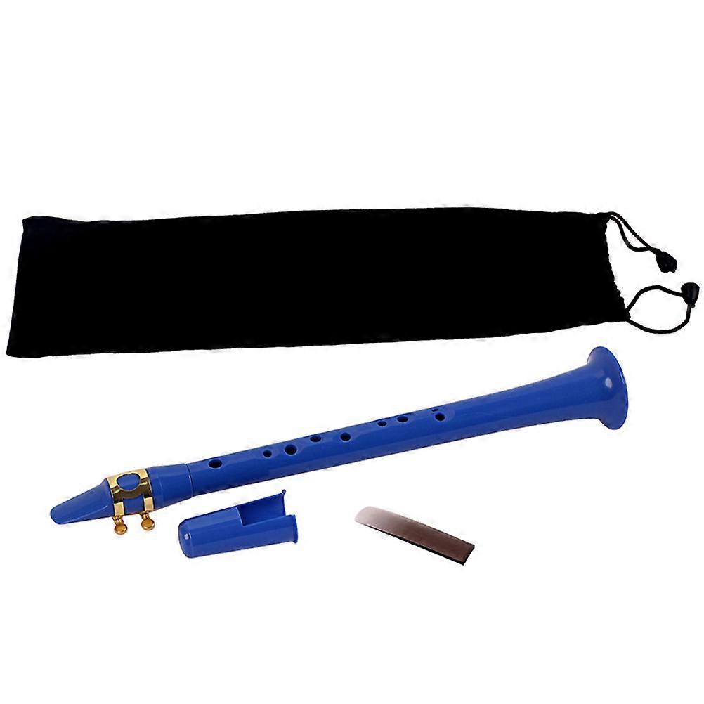 Pocket Sax Portable Saxophone for Music Play 2Pcs with Carrying Bag Blue