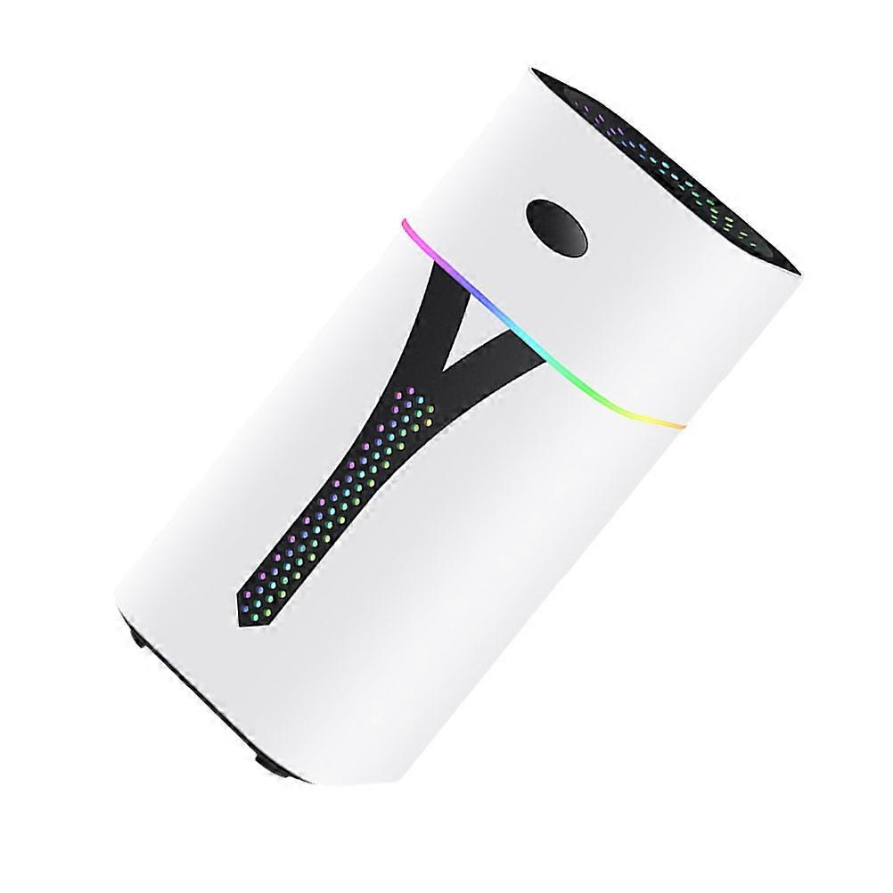 Household USB Sprayer 2Pcs Atomizing Device For Home Use White Simple Square Shape LED Light Functionality