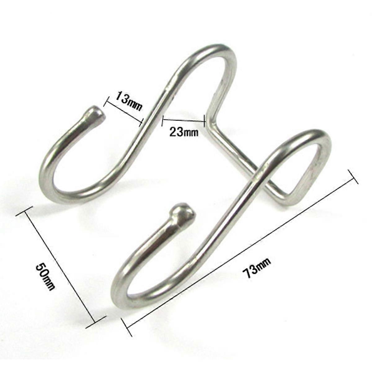 Silver Stainless Steel S Shape Kitchen Hooks for Hanging 3Pcs