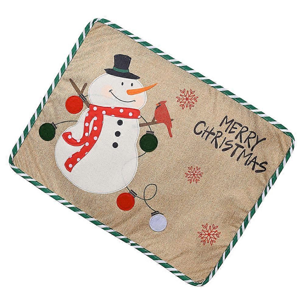 Dining Table Cloth Place Mat for Decor 2Pcs Christmas Stripe Pattern