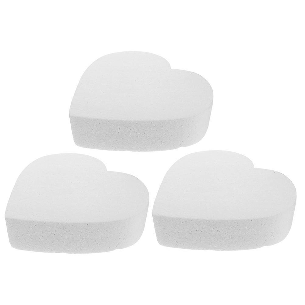 White Foam Heart Cake Models for DIY Decorating 6Pcs Foam Cake Dummies
