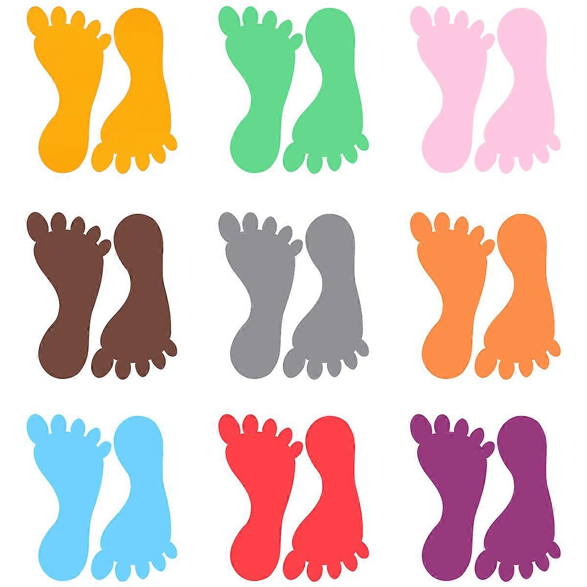 Stickers Footprints Stickers for Decoration 72Pairs Colorful Floor Decals