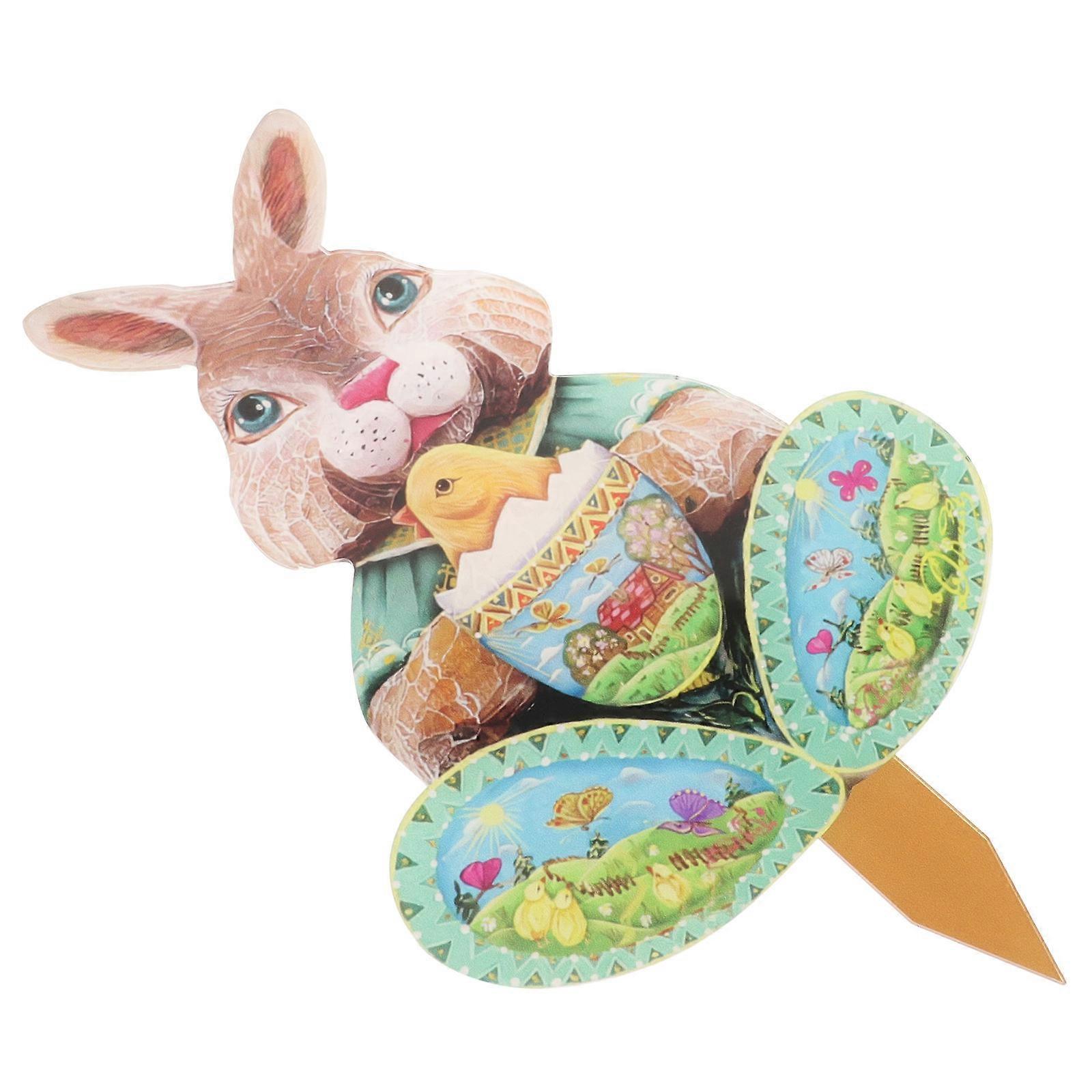 Garden Rabbit Stake Acrylic for 4Pcs Yard Decoration Scene