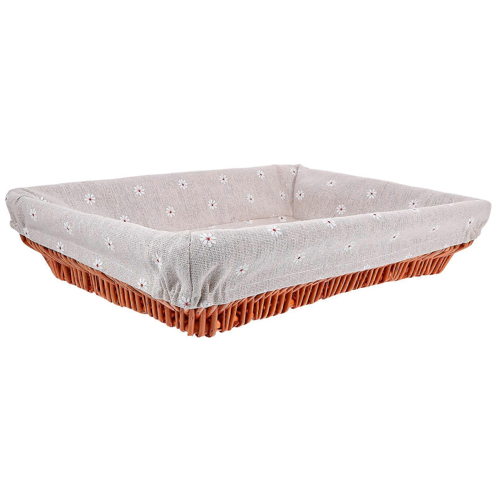 Storage Basket For Display Rustic Woven Basket Living Room Floral Pattern 35.00X25.00X8.00CM 1Set