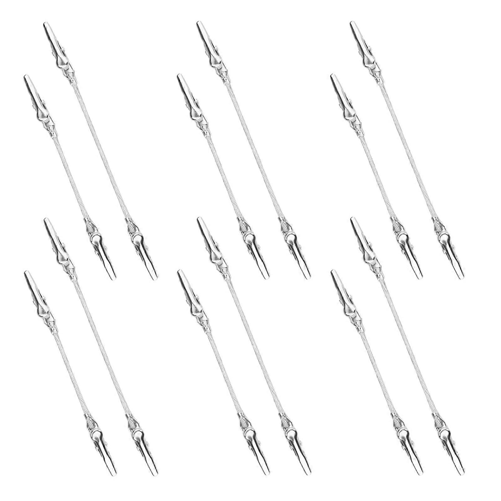 Double Ends Clips for Note Clipping 36Pcs Silver Metal Photo Holders