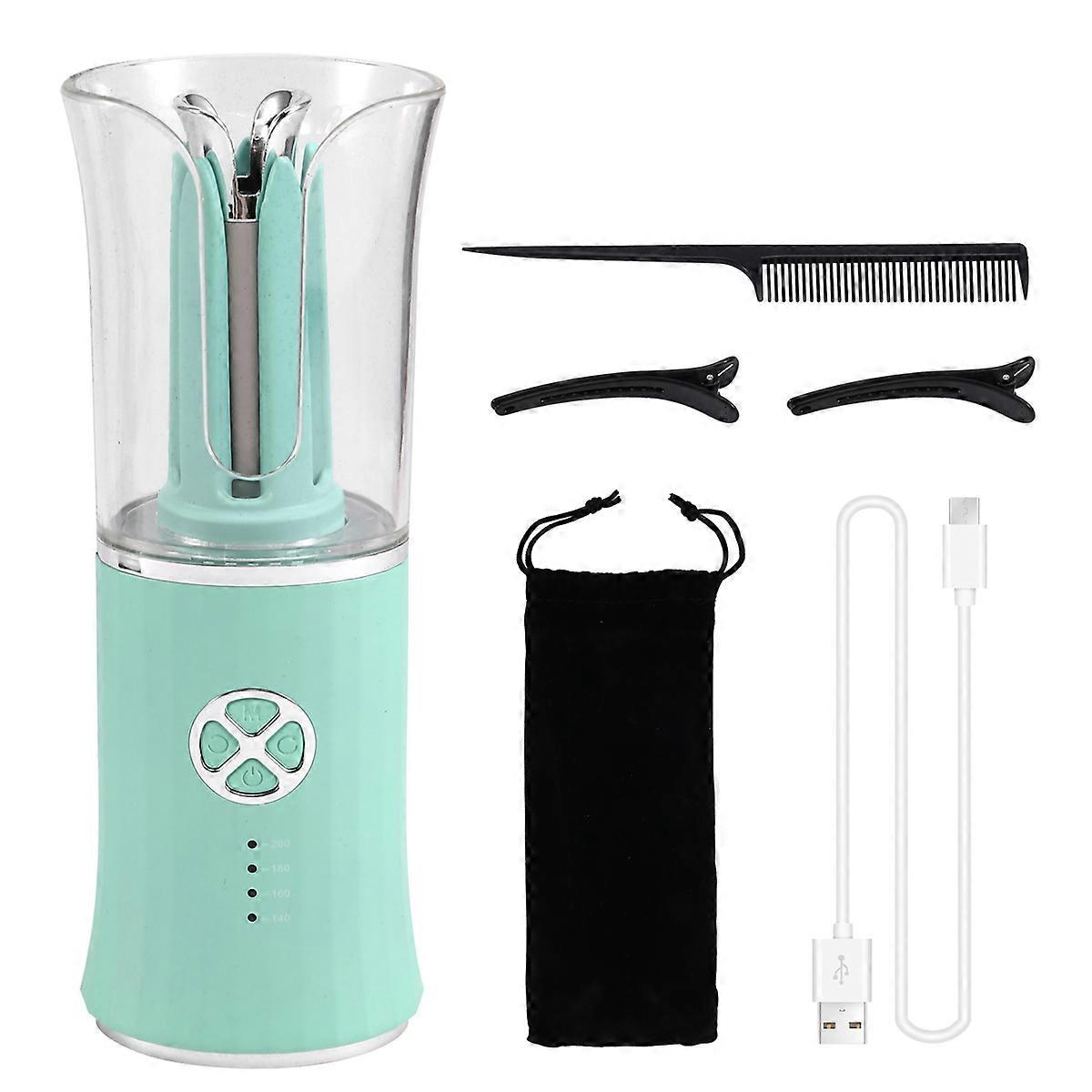 Portable Wireless Curling Iron - Fast Heating, 4 Temperature Settings