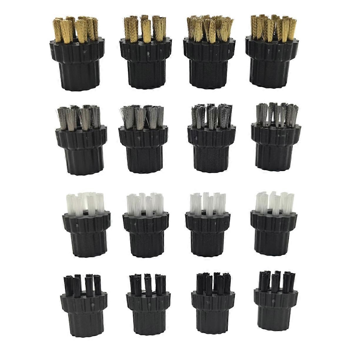 16Pcs M8 Steam Cleaner Brush Head Steamer Replacement Attachments