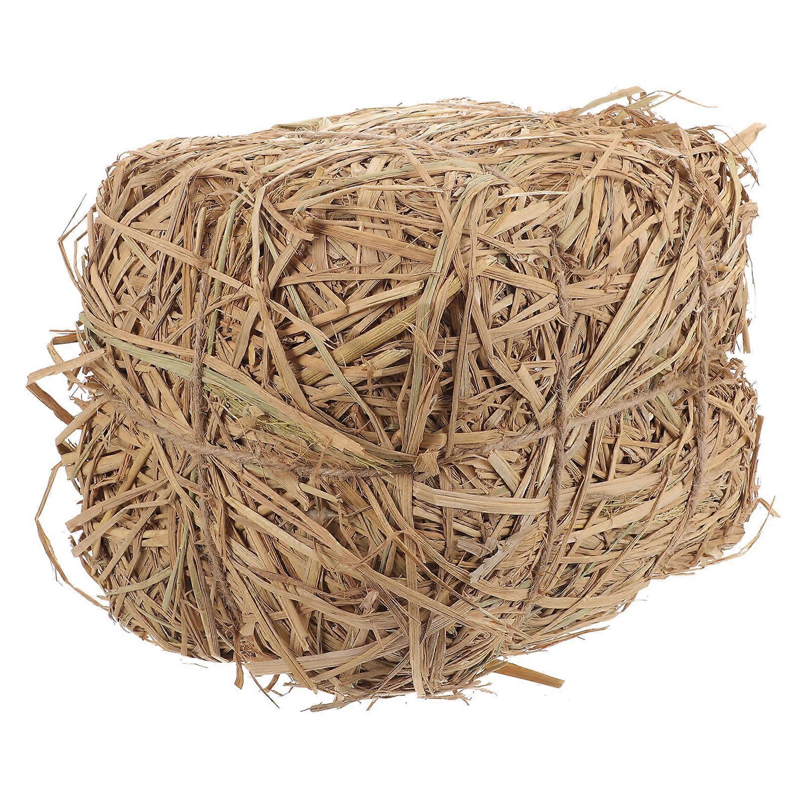 Garden Haystack Small Straw Bales for Autumn Style Decoration 2Pcs Set