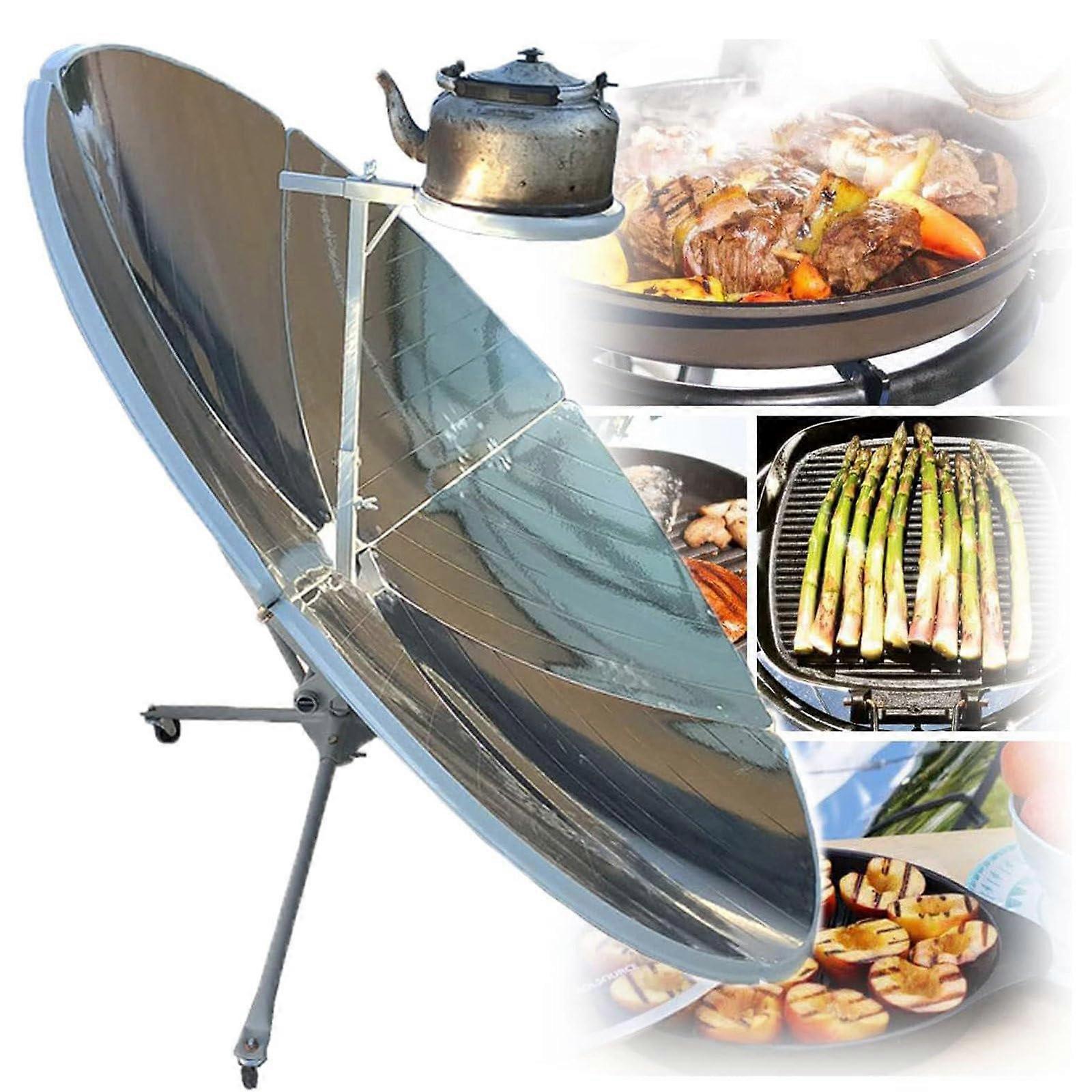 Solar Oven Portable Parabolic Cooker Heat For Home Use Garden Camping BBQ
