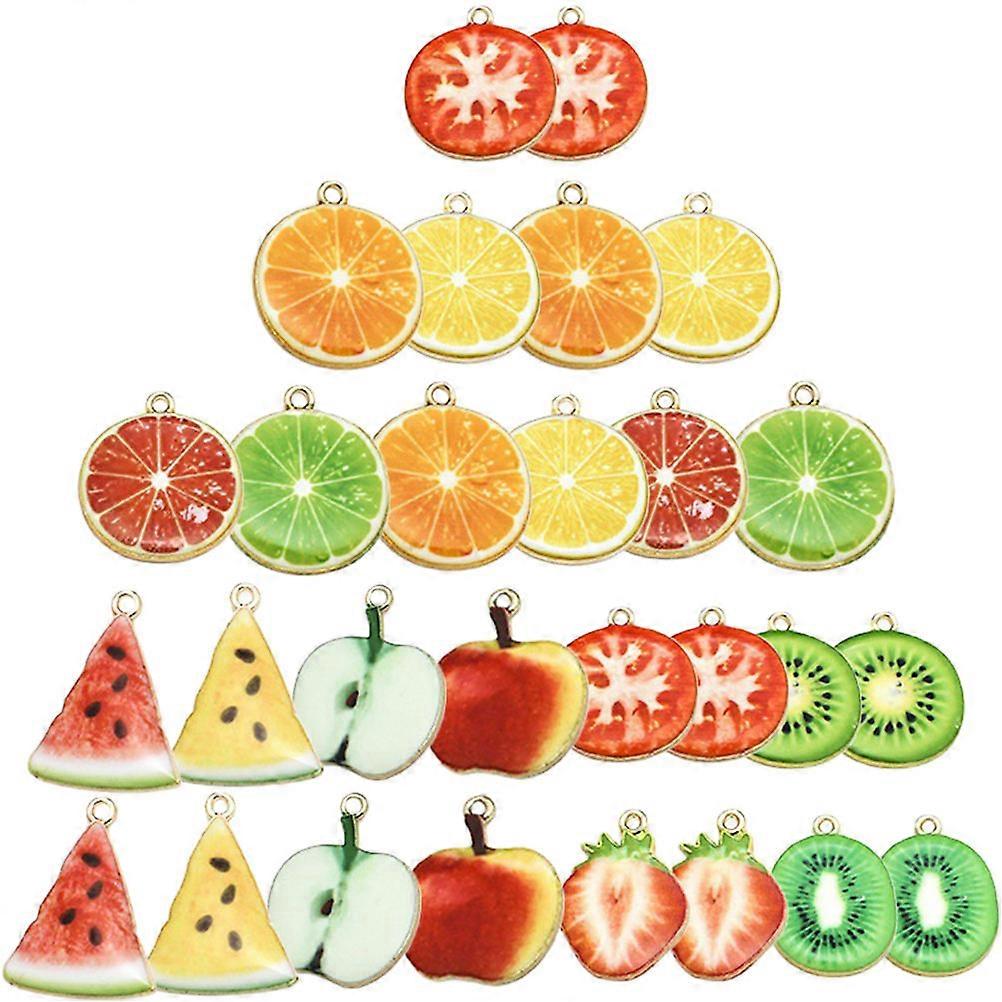 Fruit Charms Alloy Jewelry Making Materials for 45Pcs Creative Mixed Style
