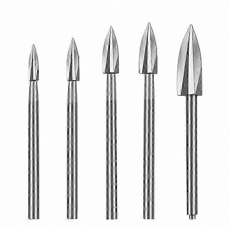 5PCS Rotary Tool Wood Carving Bits for Crafting and DIY Projects