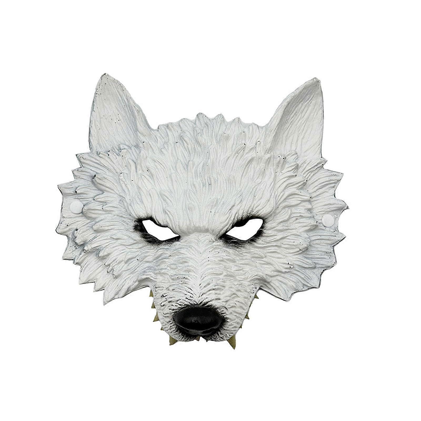 Wolf Mask HalfFace Werewolf Costume Mask Halloween Skeleton Demon Mask For Cosplay Party Masquerade Fancy Dress