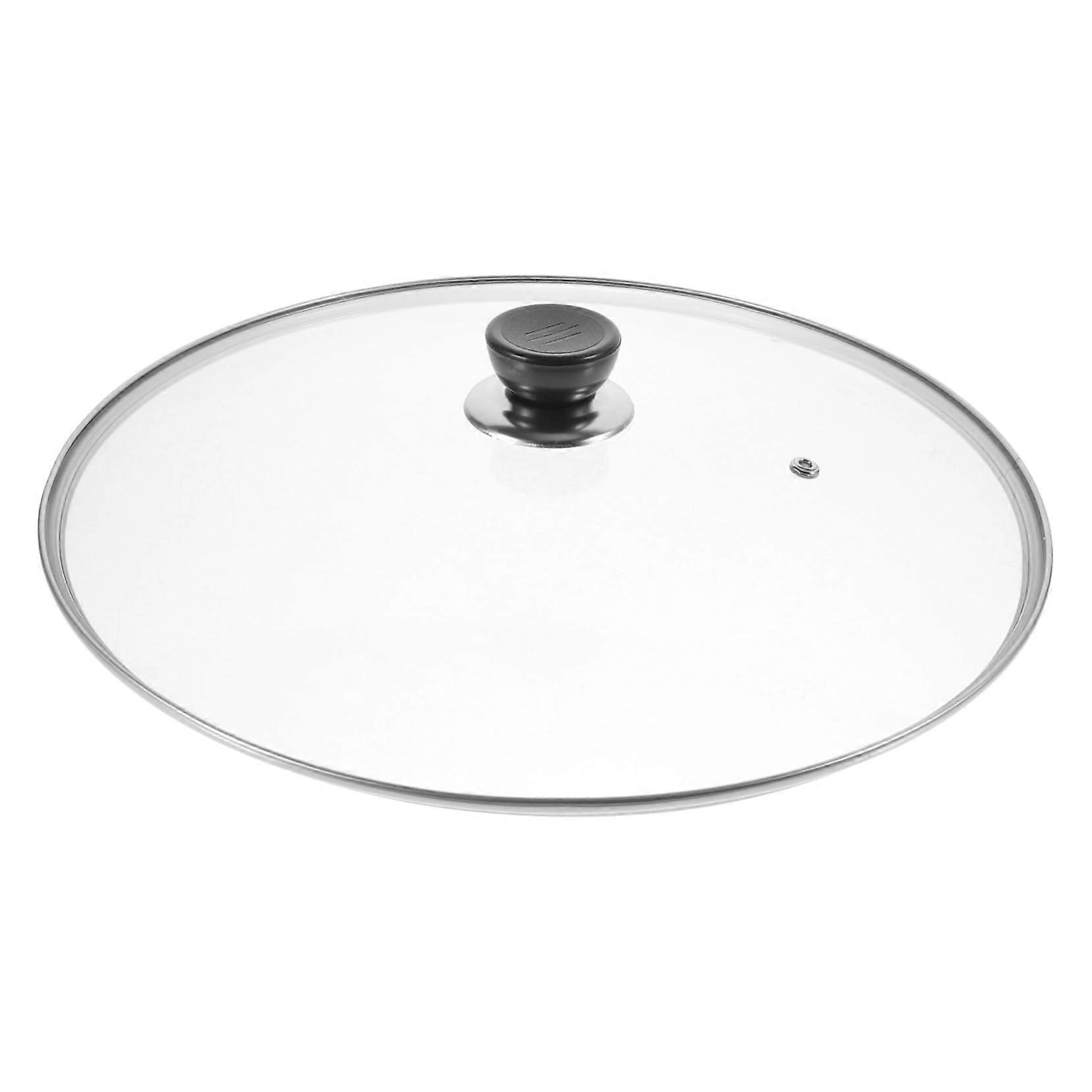Thickened Stainless Steel Glass Pot Lid With Heat Resistant Handle Wok Pan Cover Easy Clean For Faster Cooking