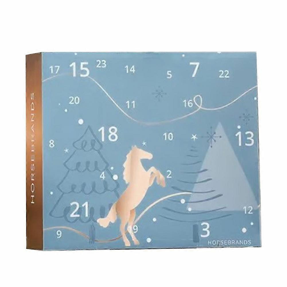 24-Door Paper Christmas Advent Calendar for Equestrian Lovers Interactive Holiday Countdown Decor