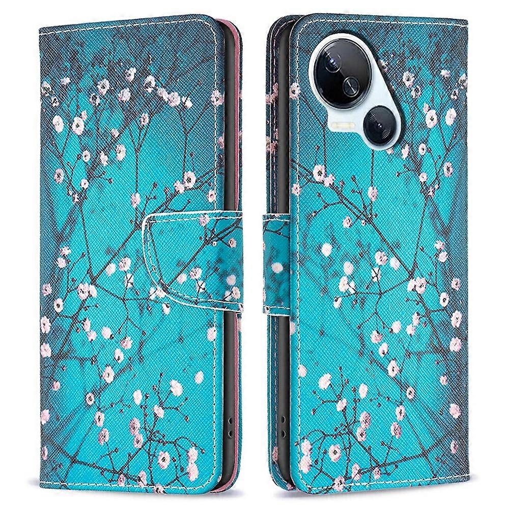 Compatible For Tecno SPARK 10 5G Leather Case Pattern Printed Stand Phone Cover