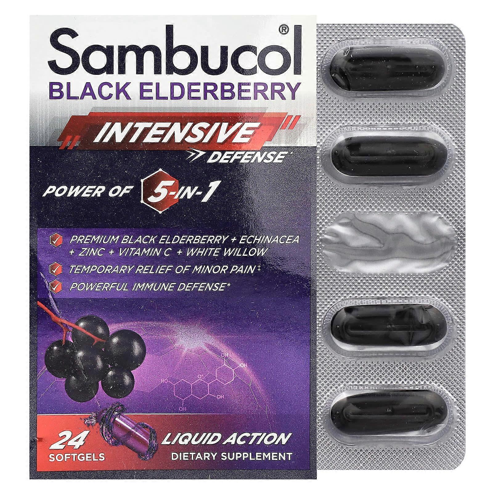 Black Elderberry, Intensive Defense, Power of 5-in-1, 24 Softgels