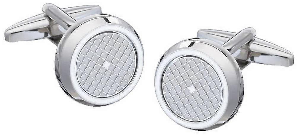 David Van Hagen Target Cufflinks - White/Silver