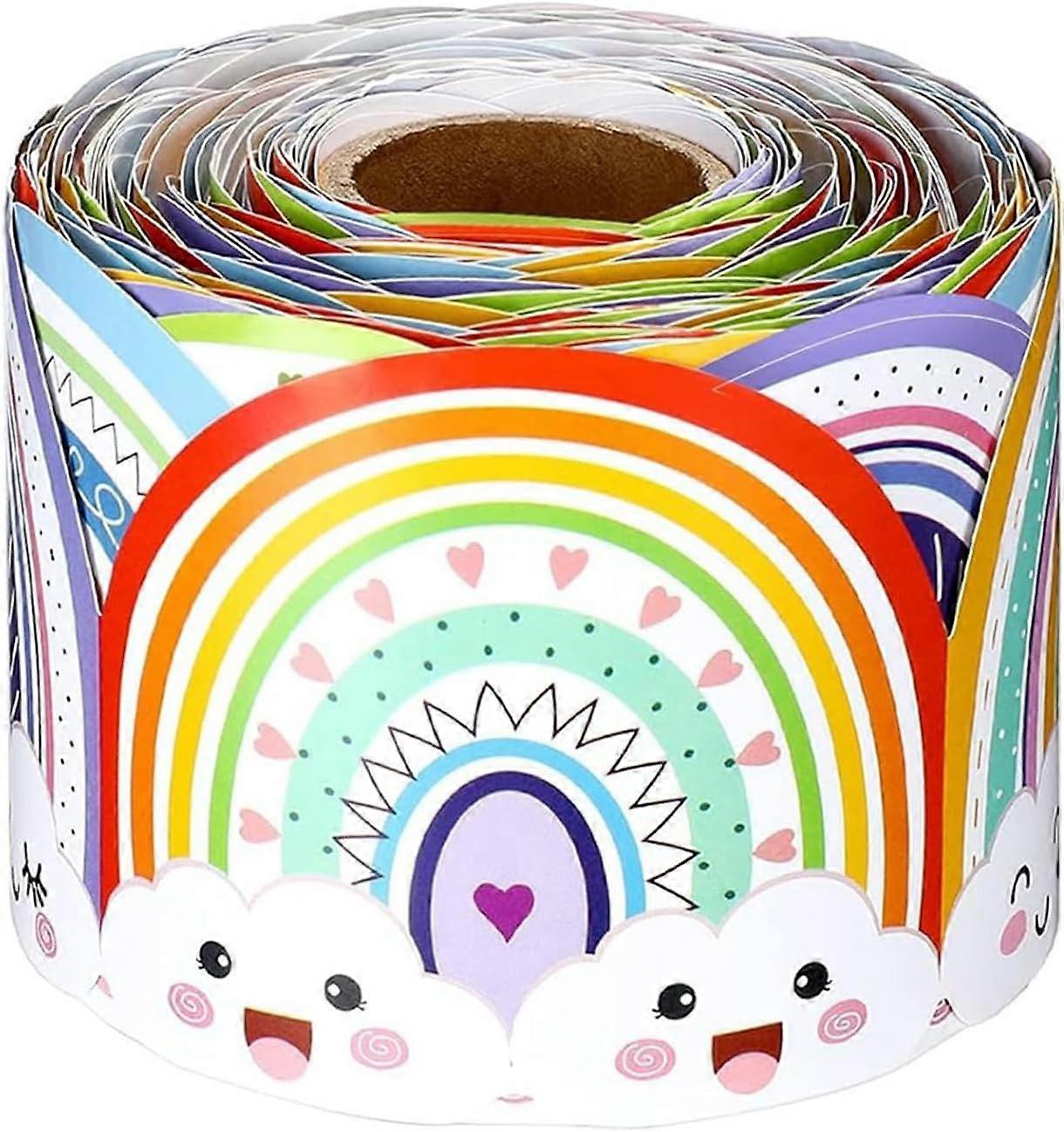 Colorful Pencil Border Trim 32.8ft for Bulletin Board and Classroom Chalkboard Decoration, Pencil Border Tape