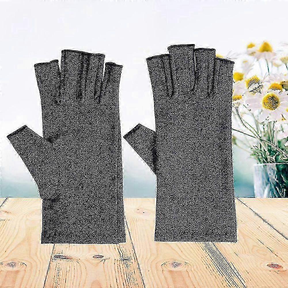 1 par unisex handhandskar för artrit, ledvärk, terapihandskar, kompressionshandskar, hälsovårdshandskar för kvinnor och män (l)