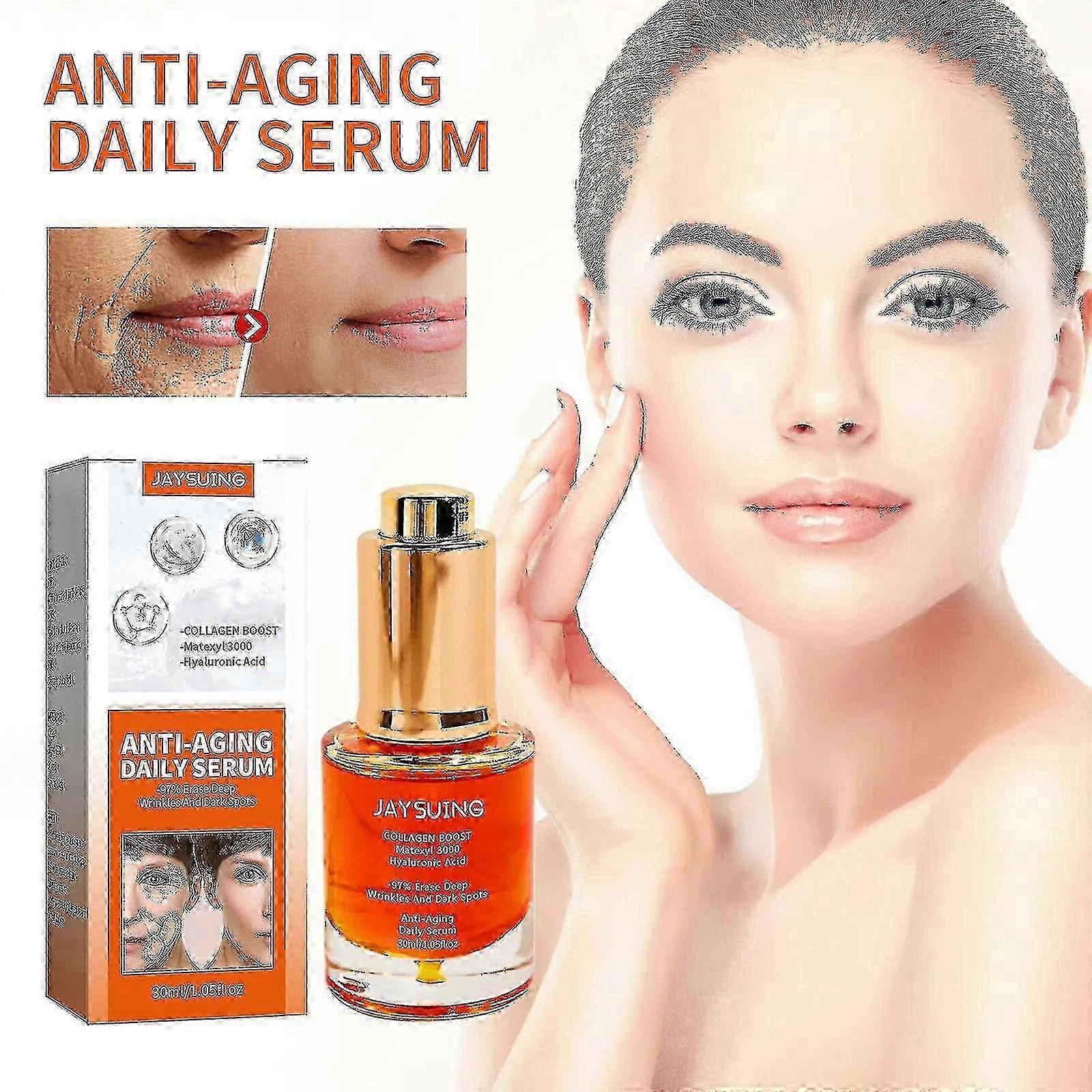 Jaysuing Collagen Anti-aging Essence: ترطيب ، شد ، تلاشي البقع الداكنة ، الخطوط الدقيقة ، مكافحة التجاعيد BF |