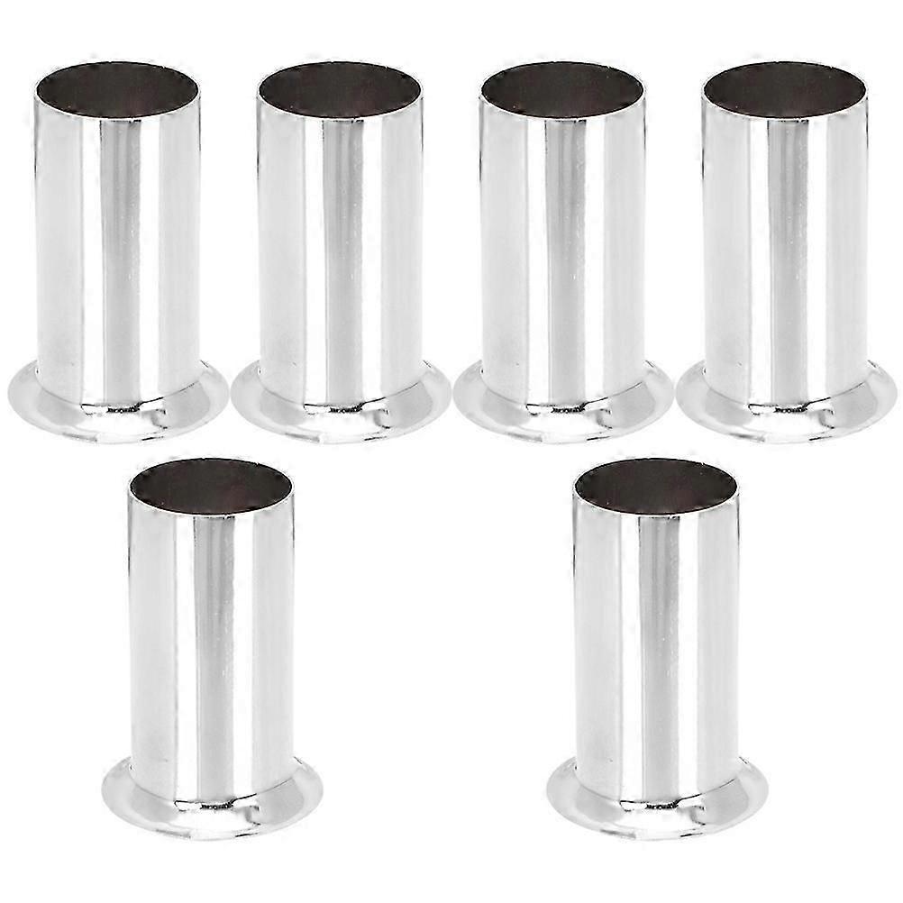 Flanging Sleeve Lamp Base Sleeve E14 Socket Chandelier Lamp Holder Tube 6Pcs Assorted Decoration Heat Resistance