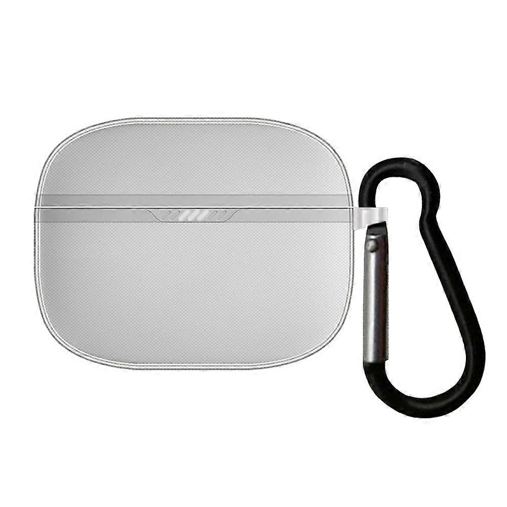jixopn TPU Earphone Case with Carabiner, Shockproof & Dustproof Protective Cover for compatible with JBL TUNE 130NC TWS, Anti-scratch