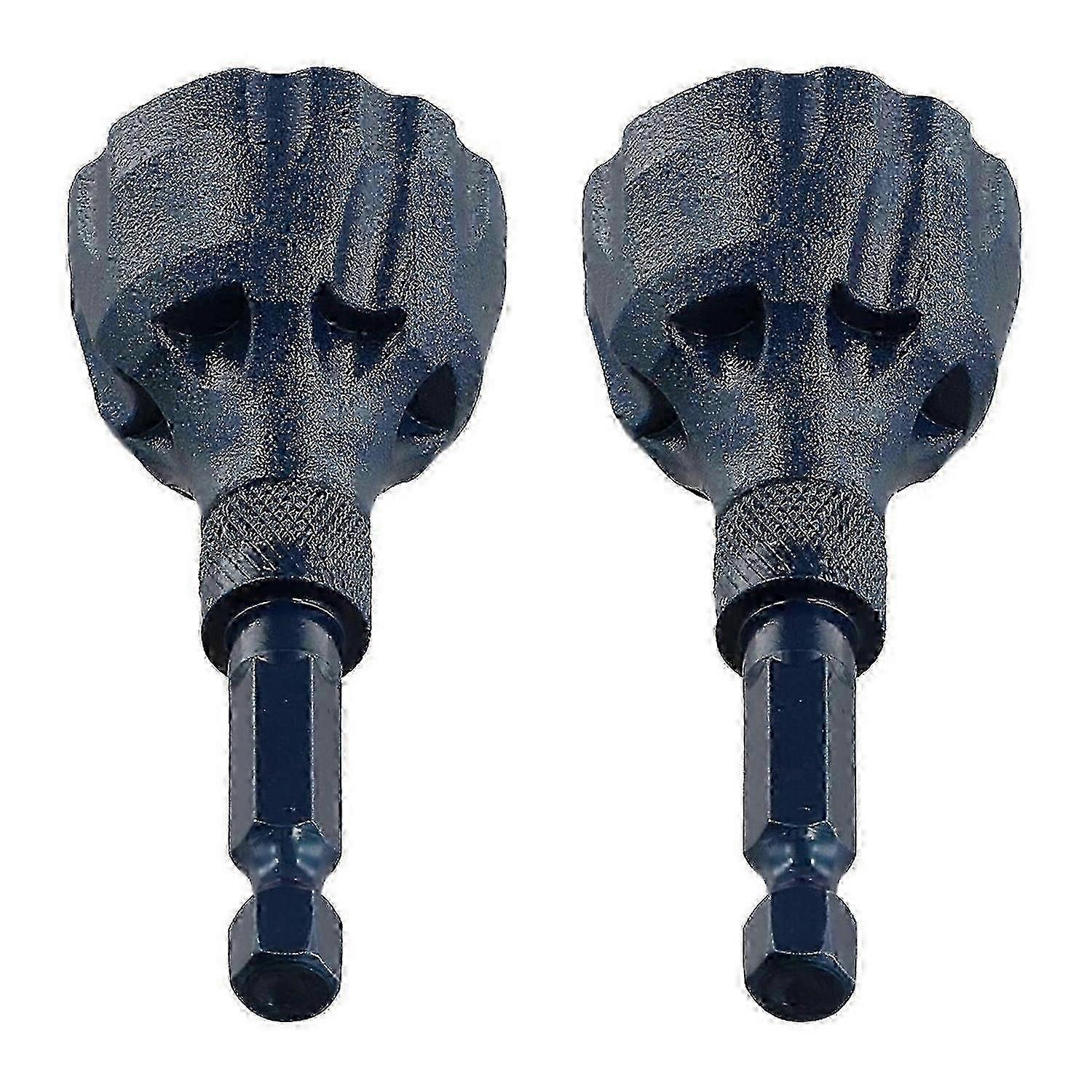 2Pcs Tungsten Carbide Deburring External Chamfer Tool(Blue) YVL