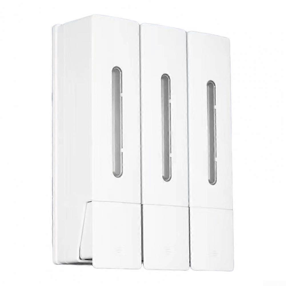 Wall Mounted Soap Dispenser White Waterproof SpaceSaving Organizer For Home Kitchen Bathroom
