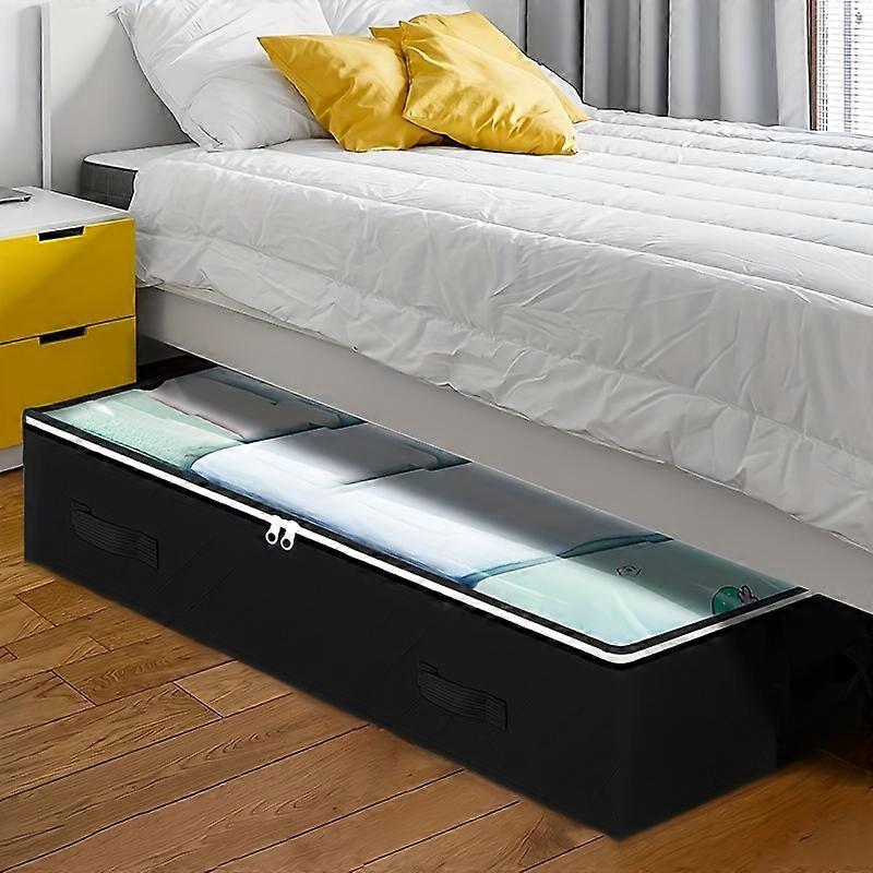 Extra Large Underbed Storage Bag - Breathable Foldable Organizer with Handles for Clothes Bedding, Space Saving Solution