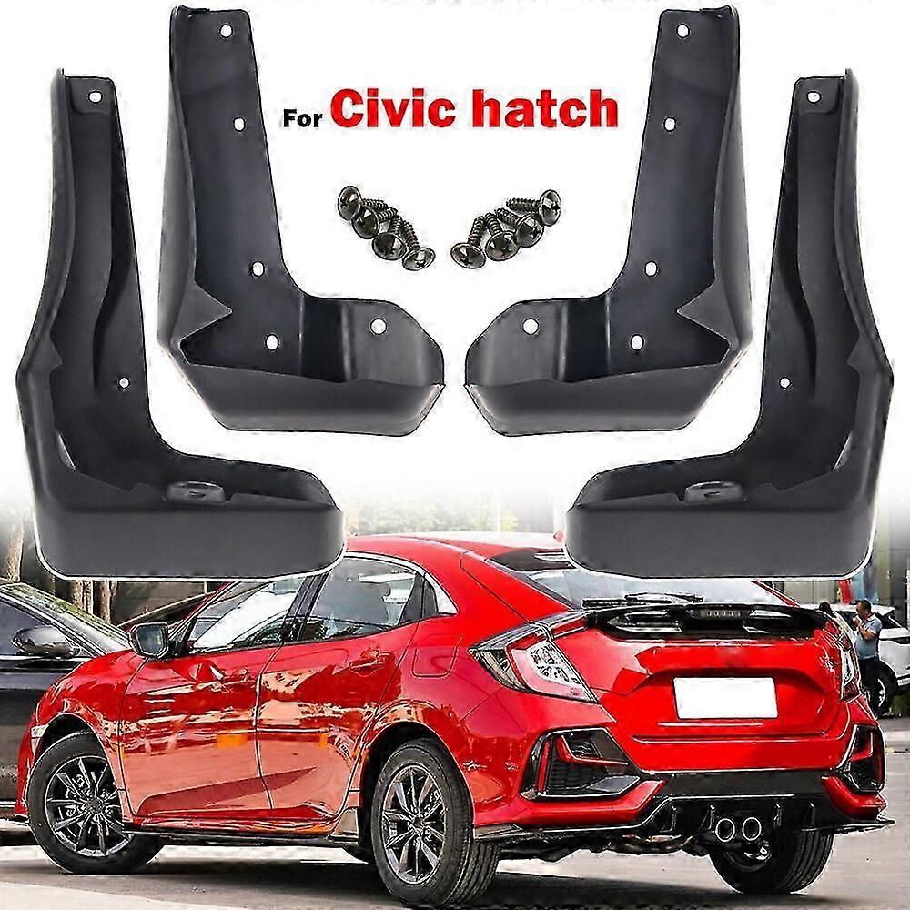 Exquisite 4pc Mud Flaps Splash Guards Mudguards For Honda Civic Hatchback Hatch 2017-2021