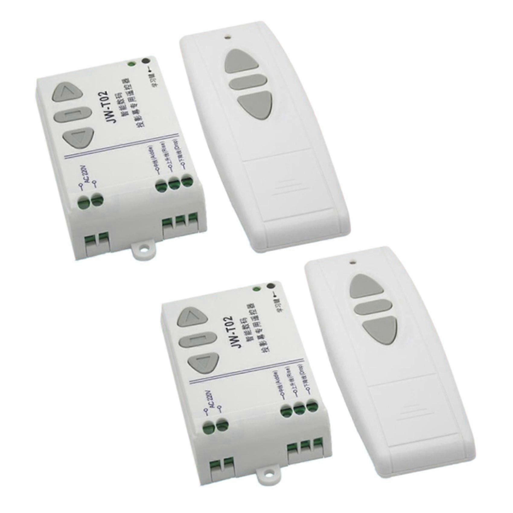 2x -t02 Ac 220v Motor Wireless Remote Control Switch Up Down Stop Tubular Motor Controller Forward