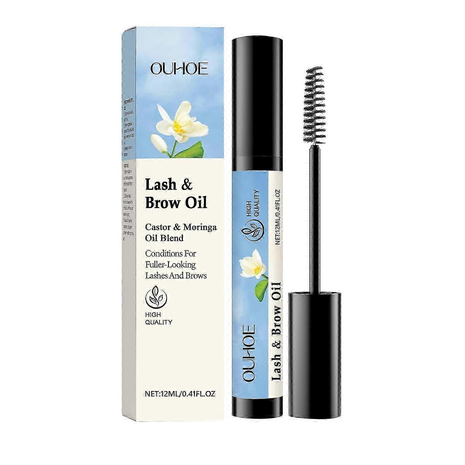 Natural Eyelash , Eyebrow Growth Mascara - Nourishing Black Curling Formula for Long-Lasting, Thick, and Elastic Lashes , Brows with Deep Moisturizati