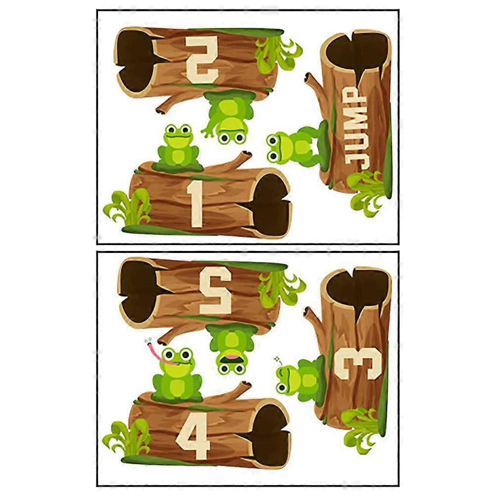 1 Sheet Frog Jumping Path Stickers for Nursery and Classroom Decor Classroom Decor Sensory Path Decals for Floor Hopscotch Floor Stickers