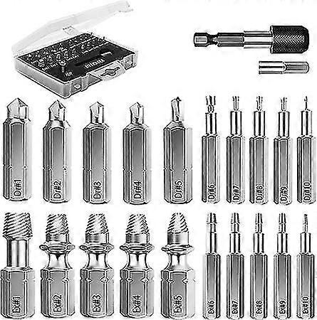 22-piece Broken Screw Extractor Set, Black