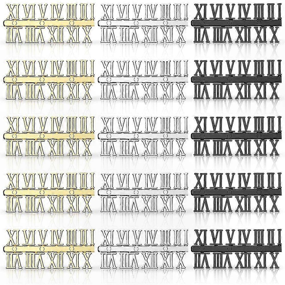 15-Piece DIY Clock Numerals Kit with Digital Numbers and Hands